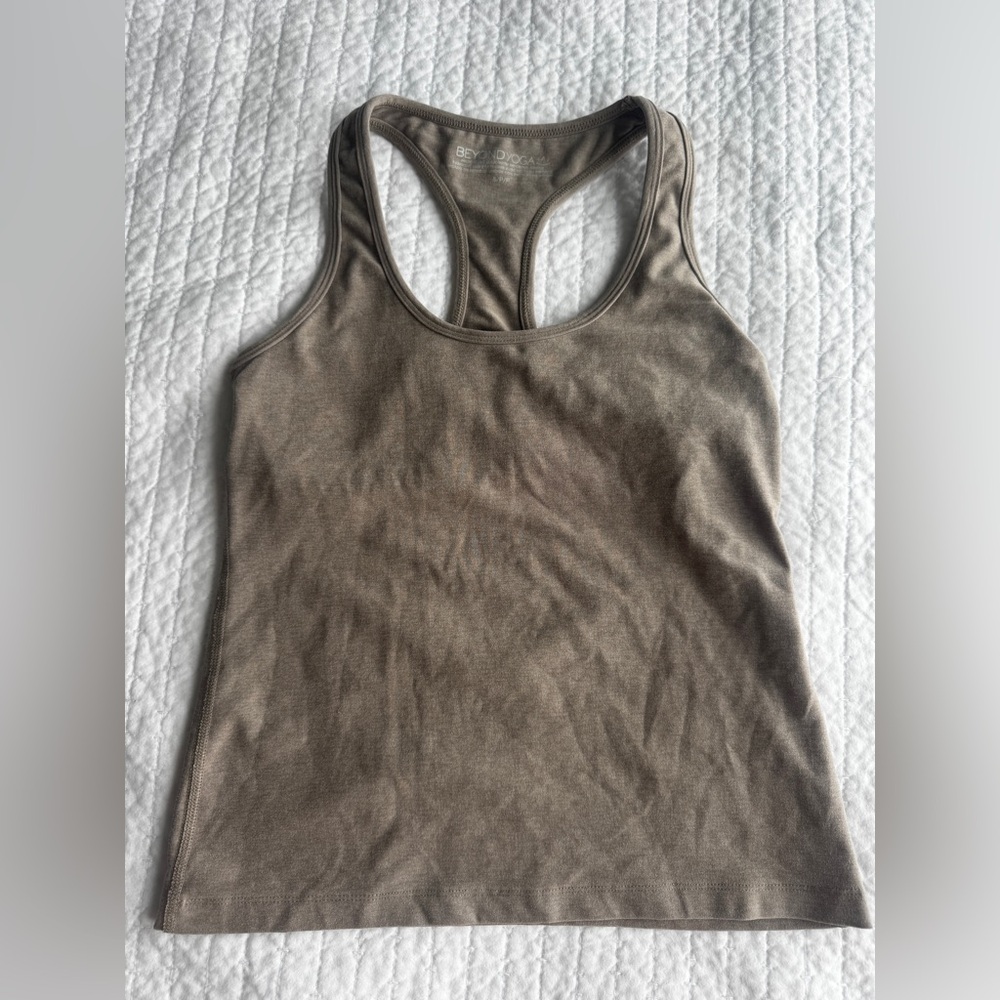 Beyond Yoga Brown Racerback Tank Top